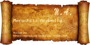 Merschitz Arabella névjegykártya